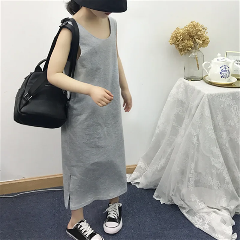 Baby Girl Dresses Japanese Children Casual Clothes Open Back Long Sweater Vestidos Girls Fashion Kids Outfit Dresses For Girls