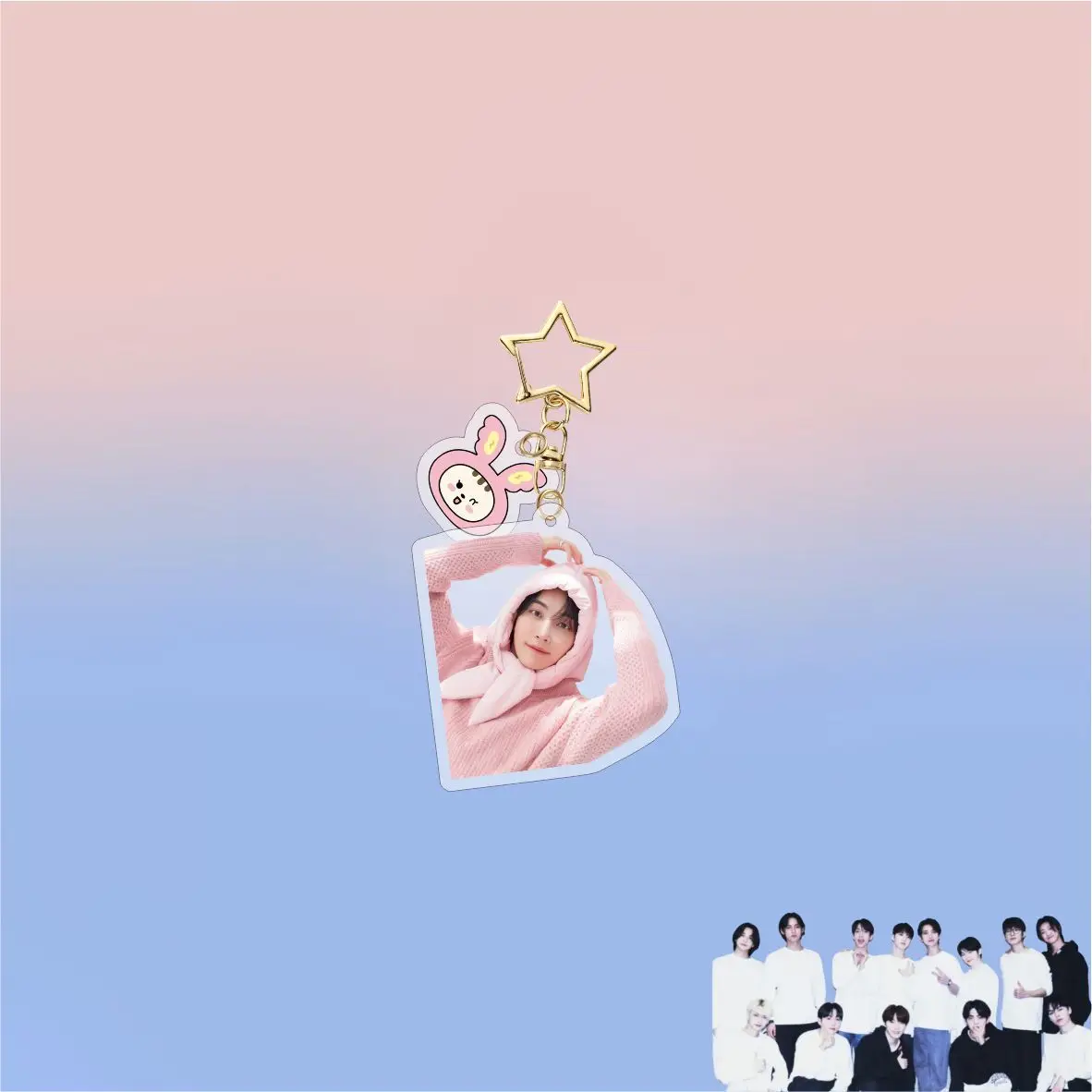 KPOP S.COUPS JOSHUA Christmas Series Cartoon Keyring Pendant JEONGHAN WONWOO HOSHI Acrylic Keychain Bag Accessories Fans Gift