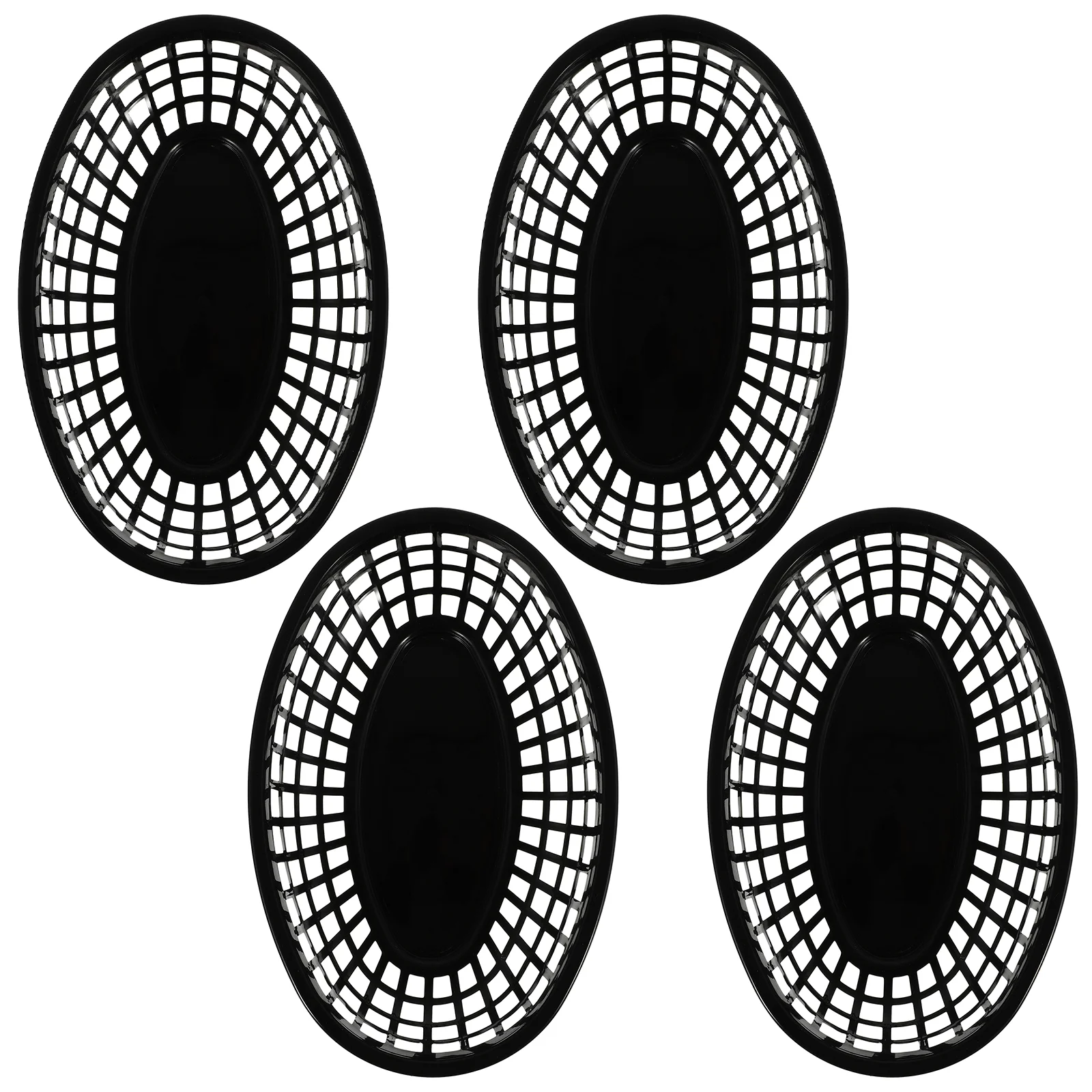 

4 Pcs Snack Plate Hamburger Basket Storage Crate Food Trays Platter Dessert Dishes Fruit Baskets Pp Baby Practical Plastic