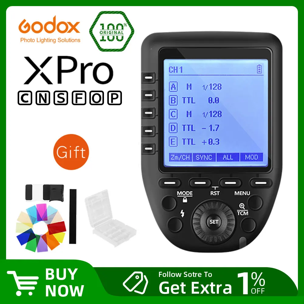 Godox Xpro Trigger Xpro-C Xpro-N Xpro-S Xpro-F Xpro-O Xpro-P TTL Wireless Transmitter for Canon Nikon Sony Fuji Olympus Pentax