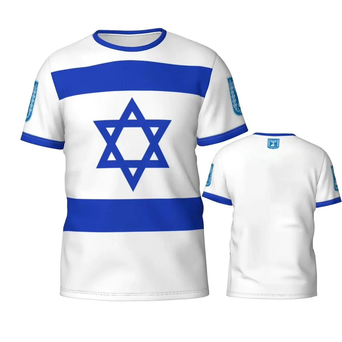 Israel Flag   T-shirt Fashion Harajuku Streetwear Tees Men Short Custom Sports Cycling Quick Drying Clothes Football Fans Gifts