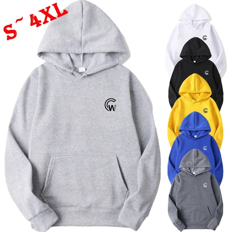 2024 New Men's Casual Printed Hoodie Men's Hip Hop Hooded Sweatshirt Pullover in Ten Colors