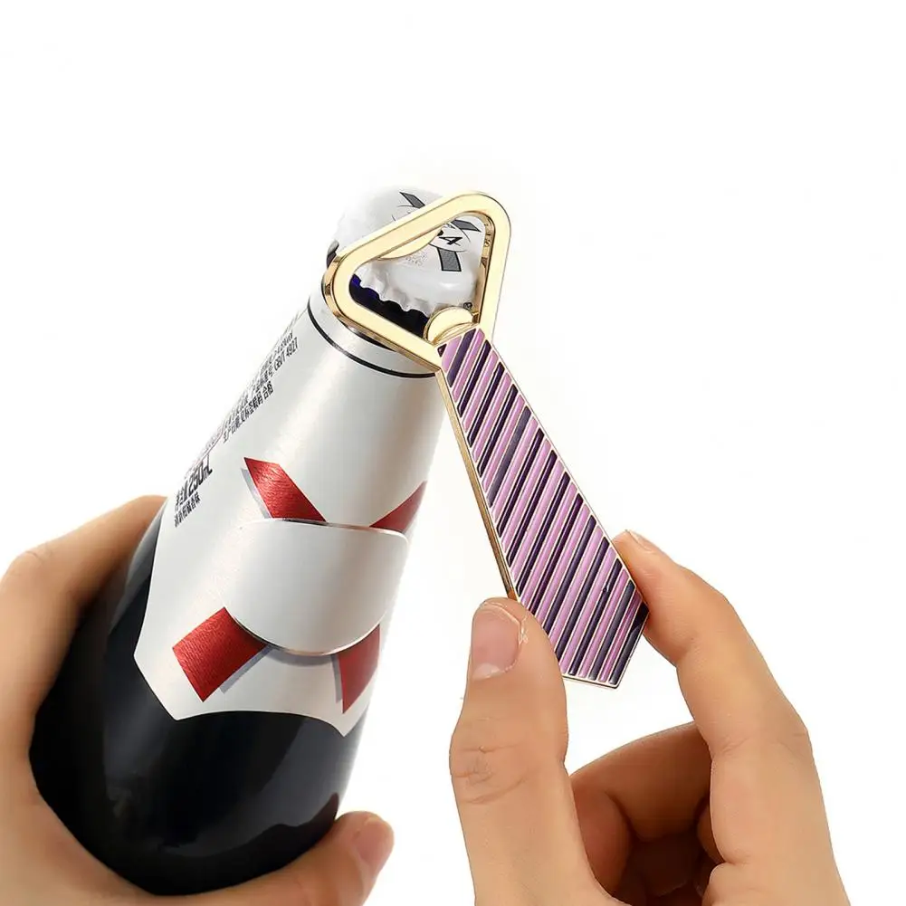 Strong Reliable Beer Cap Tool Novelty Tie Shape Bottle Opener Set Fun Retro Bar Accessories Portable Metal Wine Opener Fridge