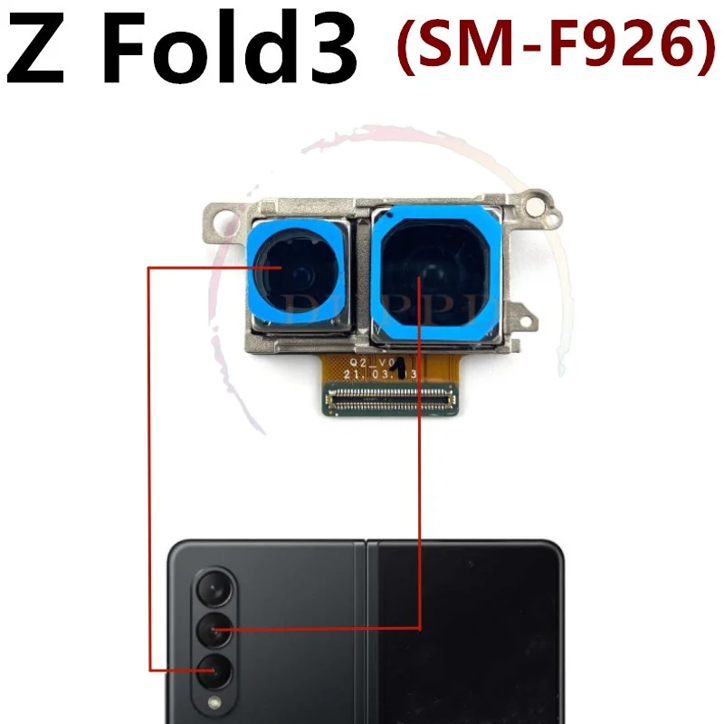 Rear Front Camera For Samsung Galaxy Z Fold 2 3 4 Fold2 Fold3 Fold4  5G Back Selfie Small Frontal Camera Module Flex