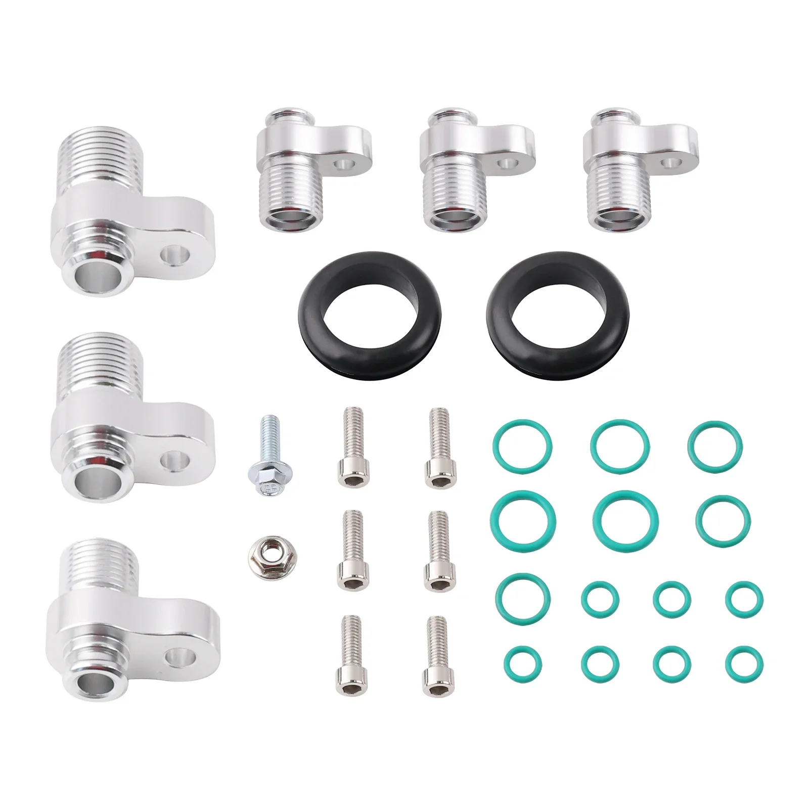 K Swap A/C Air Conditioning Fittings Adapters Custom Line Tuck Kit For Honda Acura K20 K24 K Series Civic DC2 CRX EG EK - view 4
