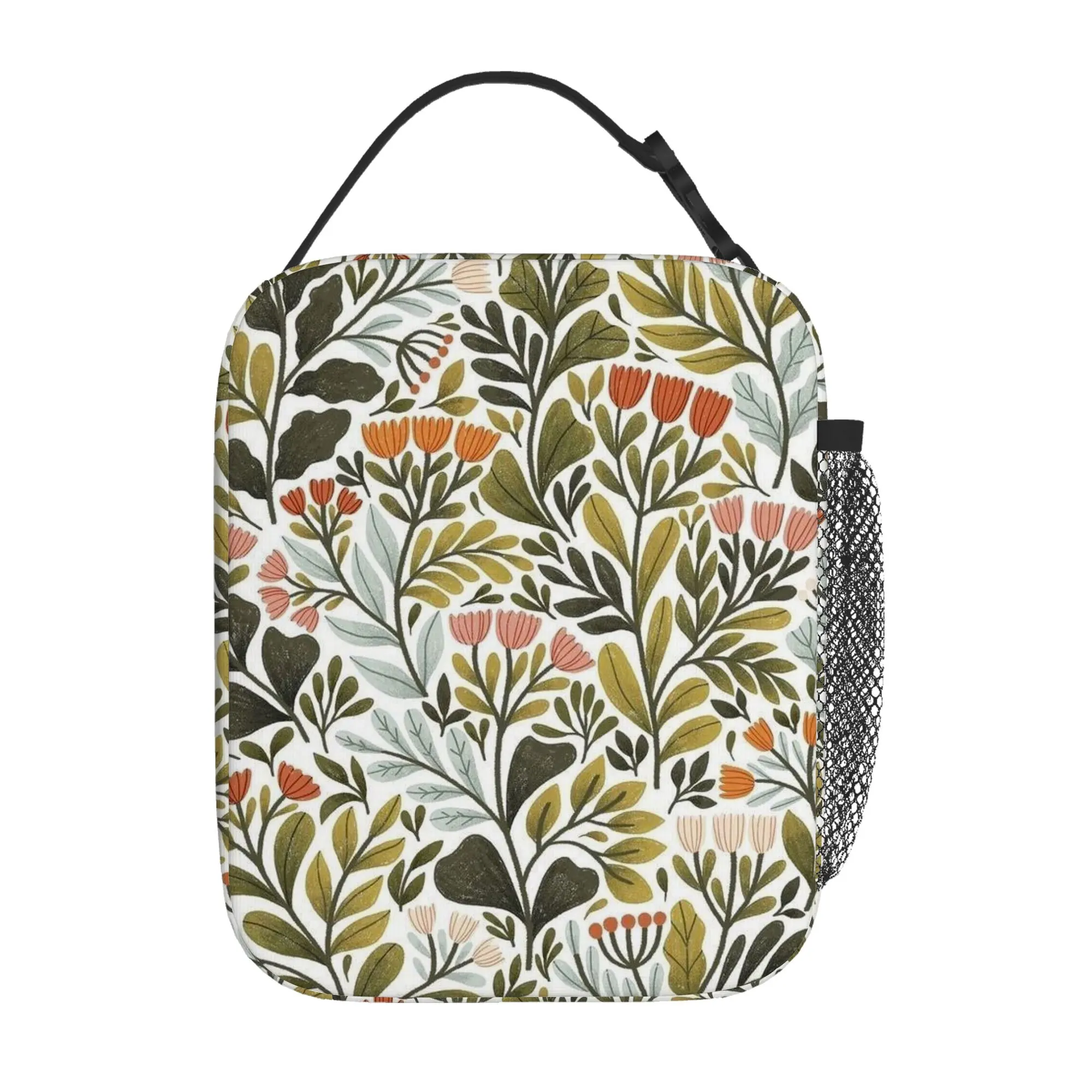 1pc a Thermal Bag Featuring a Floral Design, Intended for Insulation Purposes. It Is Not Meant for Direct Food Contact And Is Ap