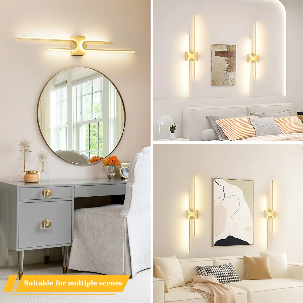 ضوء مرآة حمام LED على شكل حرف U، تغيير لون RGB قابل للتعتيم مع جهاز تحكم عن بعد، مؤقت، ضوء زينة حديث بسيط