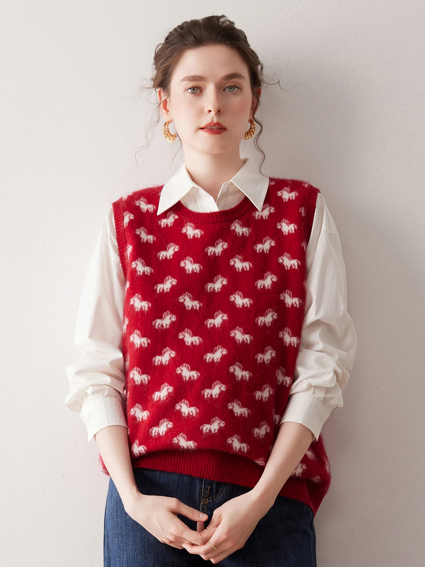 Gilet Camere tricoté rond Ne Svel pour femmes, ouvertures d'œuf, vêtements d'extérieur chauds, confortables, amples, pour les déplacements