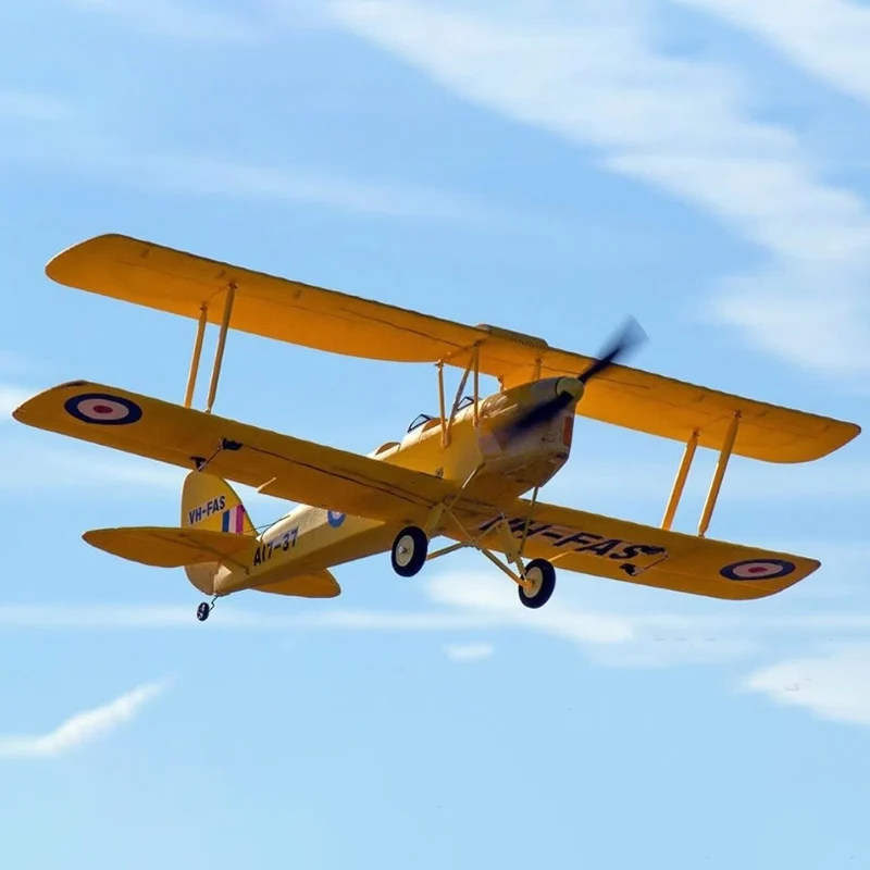 Dynam Tiger Moth 1.3m Wingspan Biplane Electric Remote Control Fixed Wing Like A Real Aircraft Outdoor Rc Remote Control Model