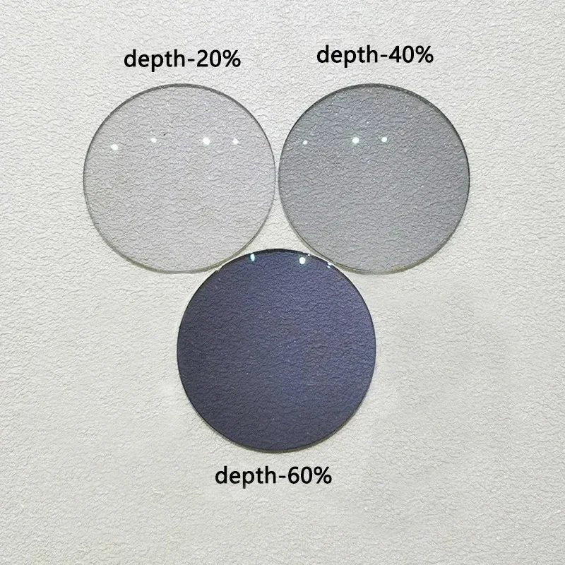 1.56 1.61 1.67 1.74 Prescription Resin Aspherical Dyed Lens Discoloration Solar Eye Lenses Light Transparent Optical Lenses