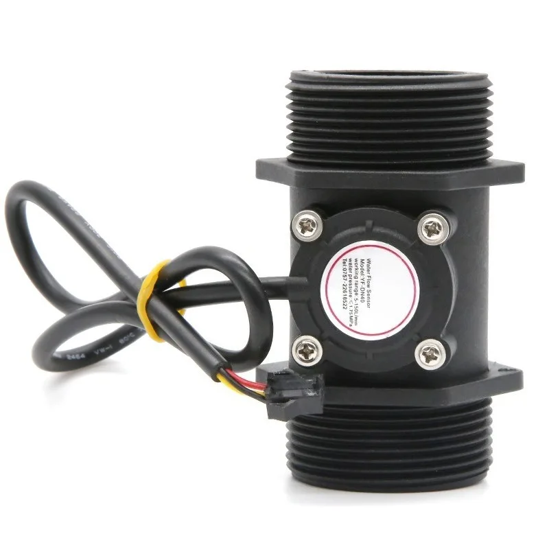 DN40 Flow Sensor 1.5 Inch Large Pipe Diameter Flow Meter For Swimming Pool Water Treatment Equipment
