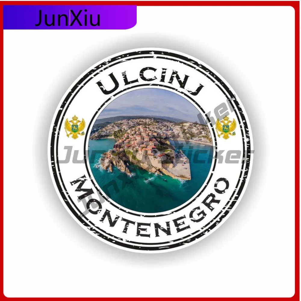 

Ulcinj Montenegro Seal Sticker Round Cool Truck Camper Waterproof Exterior Parts Vinyl Decal For Car Truck SUV Window Bumper