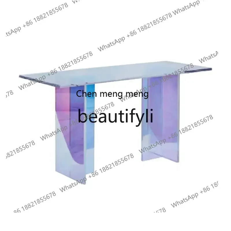 

FModern simple glass dining table light luxury acrylic coffee table rectangular bedroom writing desk transparent H