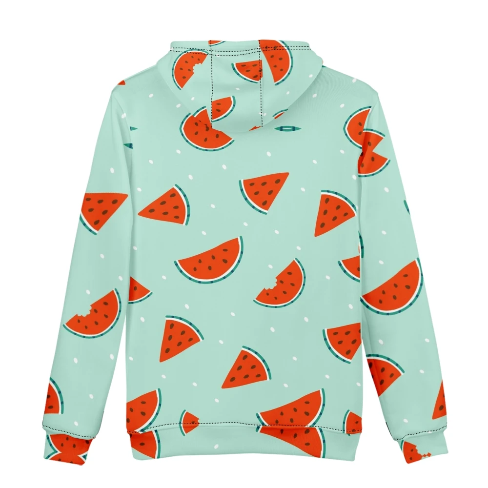 2022 New Men's Long Sleeve New Large Pocket Loose Casual Pullover Spring Autumn Fashion watermelon Hoodie