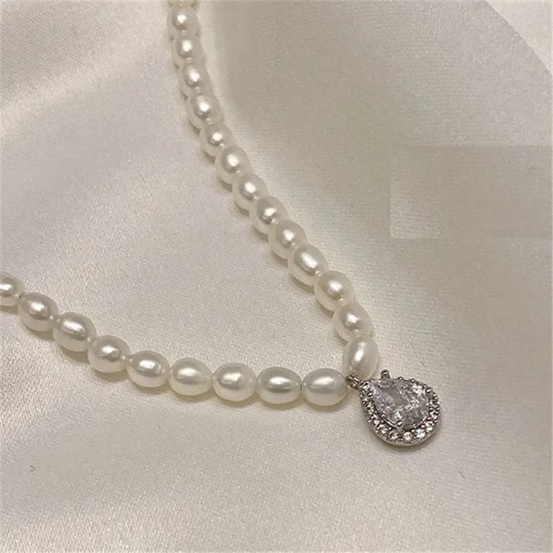 Super Beautiful Natural Pearl Double Necklace Luxury Pearl Pendant 2024 Fashion Women's Necklace Party Gift Jewelry Accessories view 5