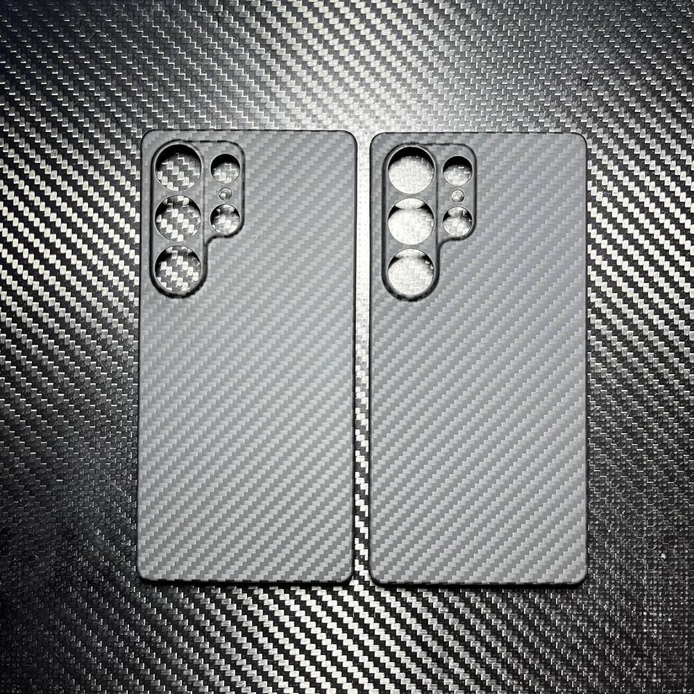 Real Carbon Fiber Phone Case for Samsung Galaxy S25/S24/S23 Ultra Case Fine Hole Aramid Carbon Fiber for Galaxy S25 Ultra Cover