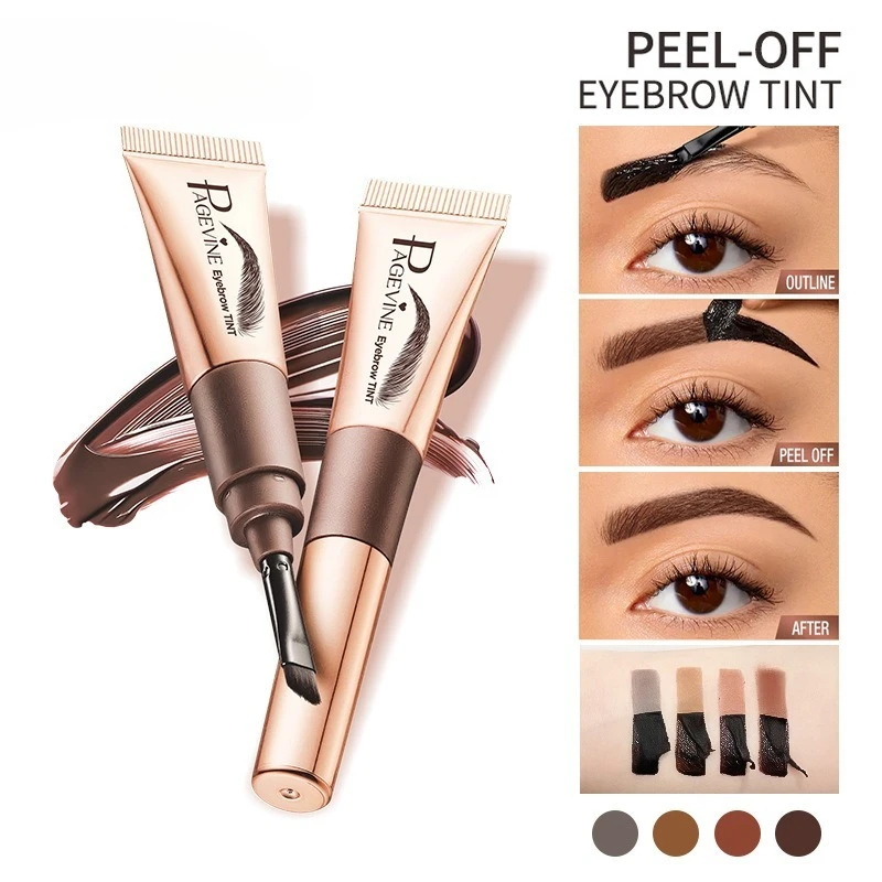 Peel Off Brow Tint Gel Waterdicht Smudge Proof Wenkbrauw Tattoo Vloeistof Langdurig Natuurlijk ogende gevederde wenkbrauwen Gemakkelijk te verwijderen