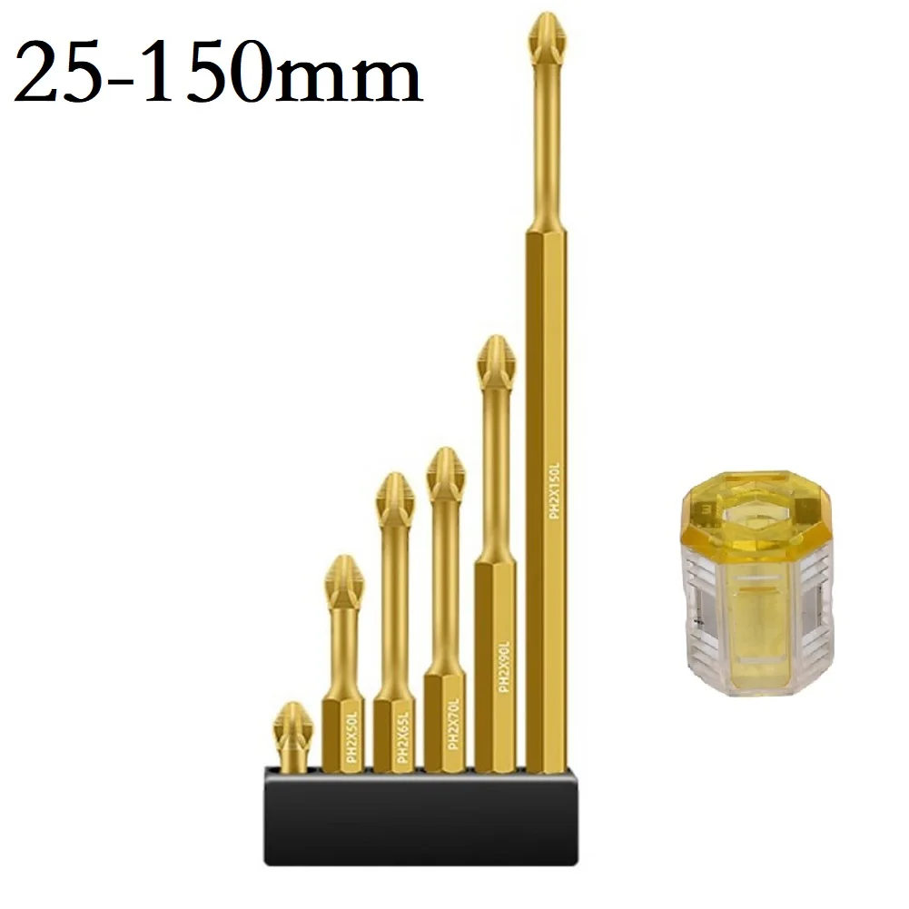 

Magnetic Alloy Steel Drill Bit ImpactDriver Anti-Slip Cross Screwdriver Hex Shank Batch Head For Power Drilling Tools