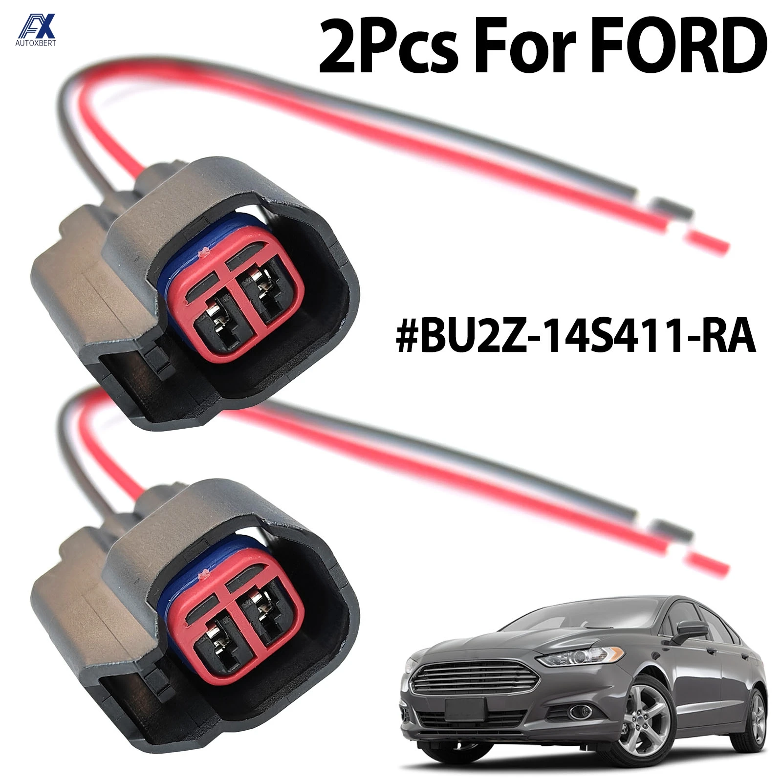 2 peças para ford focus kuga transit tourneo conectar galaxy grand s-max abs sensor conector de velocidade da roda fiação BU2Z-14S411-RA