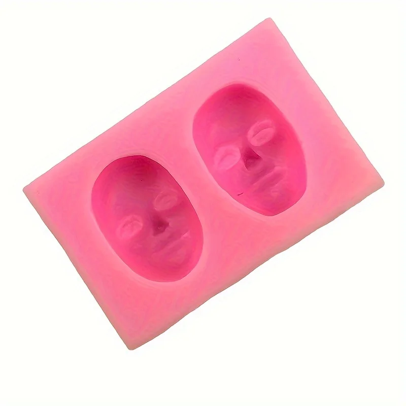 1pc, 3D face shaped silicone mold - creative DIY baking mold, perfect for cake decoration, ice cubes, and polymer clay crafts