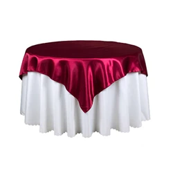 Toalha De Mesa De Tecido Cetim Redondo, Quadrado, Monocromático Toalha De Mesa, Decoração De Casa, Festa De Casamento, Banquete, 145cm, 175cm, 180cm, 228cm