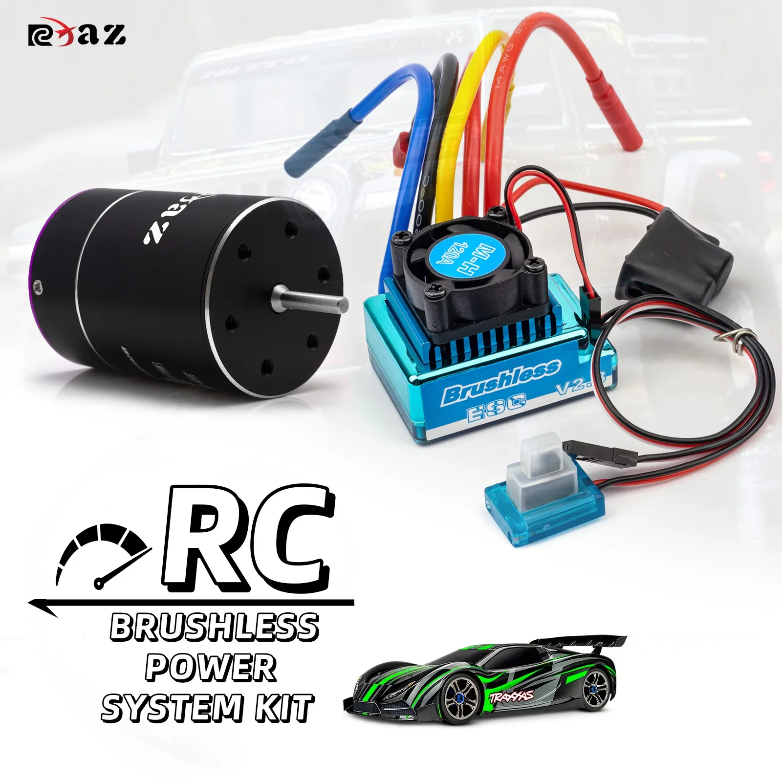

RCXAZ RC 3650 Brushless Motor for Axial Traxxas Hsp RC Crawler 1/10 Auto Parts Accs Toy Truck Tank Tamiya Axial scx10 D90 Hpi