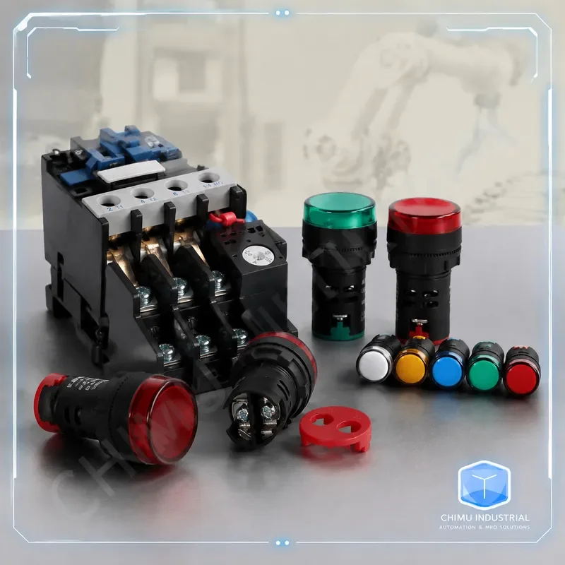 【CHIMU INDUSTRIAL】 22mm AD16-22DS LED Power Signal Indicator Light 24V 220V 380V Red Green Yellow Blue White