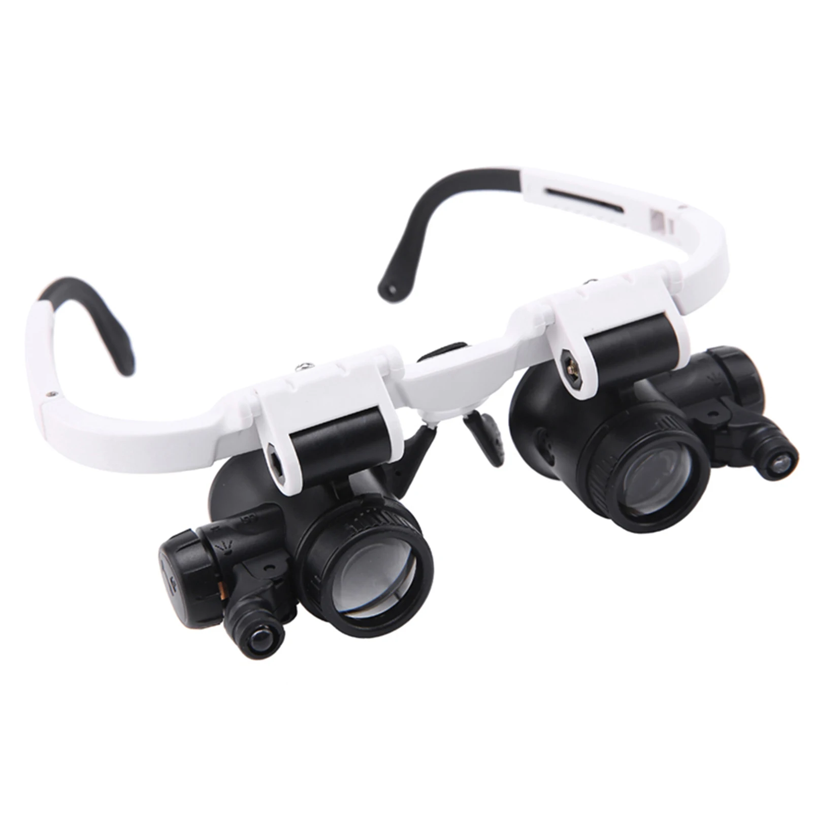Imagem -05 - Lupa de Telescópio com Luz Led Dupla Lupa Montada na Cabeça para Modelagem Reparação Costura e Solda