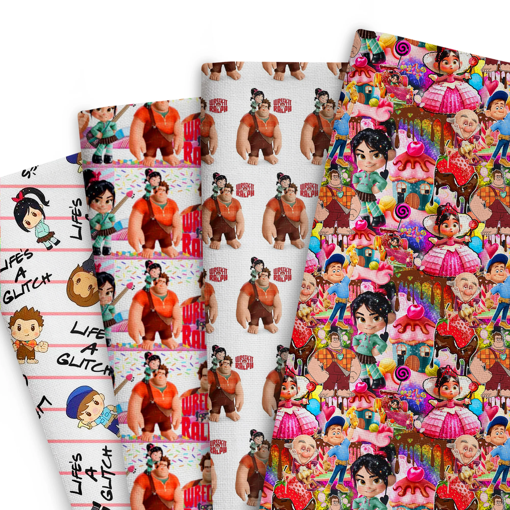 

50*145cm Wreck It Ralph Patchwork Polyester Cotton Fabric For Tissue Sewing Quilting Fabrics Needlework Material DIY Handmade