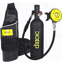 1L Scuba Diving Cylinder Mini Oxygen Tank Set Respirator Air Tank for Snorkeling 15-20 Min Underwater Breath Diving Equipment