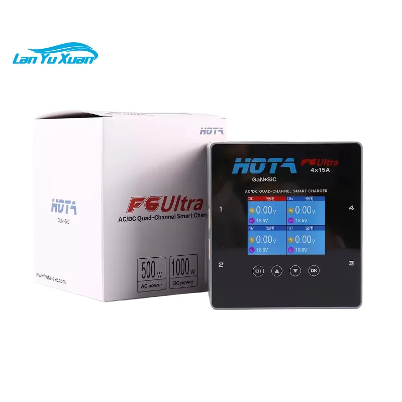 HOTA F6 Ultra Dual-mode 4-channel Intelligent Balanced Charger with Power Supply 1000W High Power