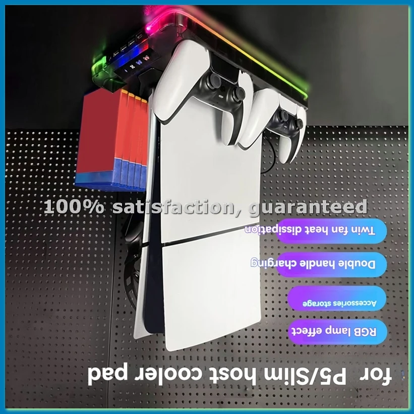 For Charging Dock Station Vertical Stand Cooling Fan for Console Dual Controller Charger Game Accessories-A51M