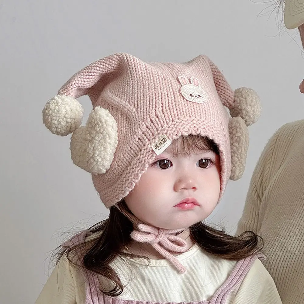 

Cute Winter Baby Crochet Hat Cold-Resistant Breathable Toddler's Knitted Hat Windproof Thermal Ear Protection Hat