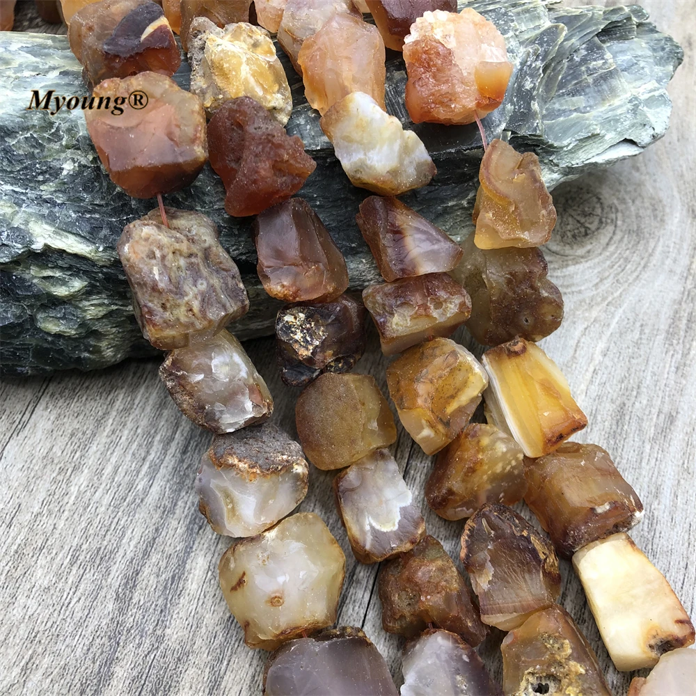 Rough Irregular Natural Indian Red Onyx Agates Raw Nugget Beads For DIY Jewelry Making MY220754