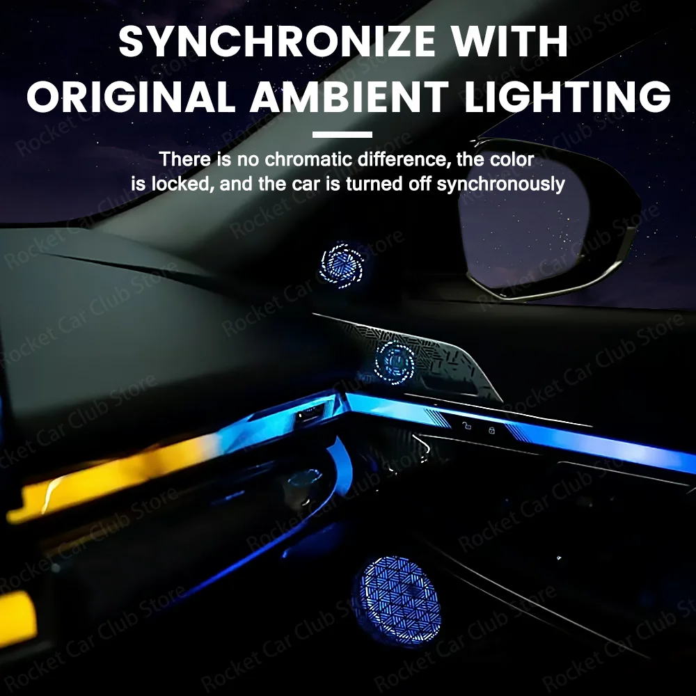 

For BMW 5 Series G60 G61 i5 G90 G99 M5 Car LED Speaker Cover Mid-range Cover plug And Play Function LED 15 color New 10PCS kit`