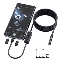 8mm Lens Industrial Endoscope, 1920p Borescope with Adjustable Led Light Ip67 Waterproof Camera for iPhone, Ipad, Samsung