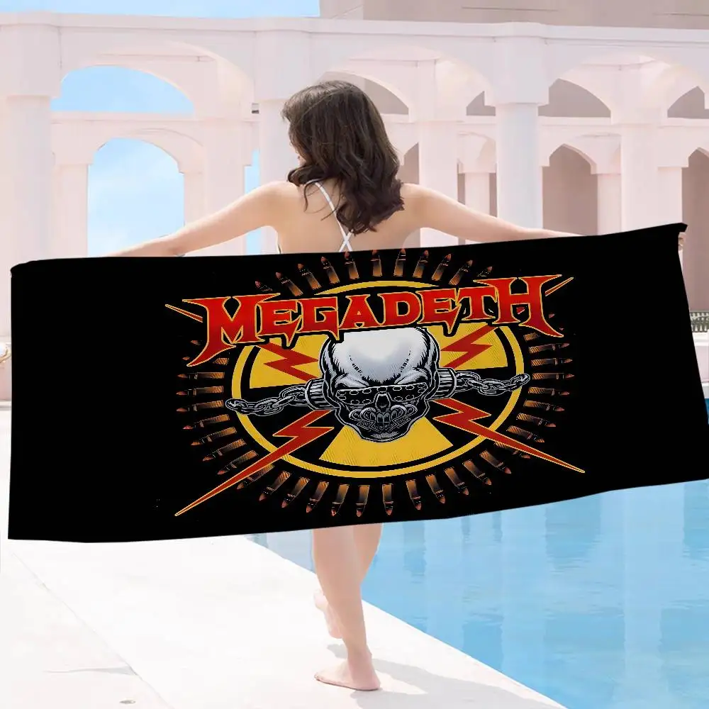 Heavy Metal Rock Roll Music Megadeths Beach Towel Colorful Bath Towels For Girl Microfiber Sand Free Beach Yoga Spa Gym Pool