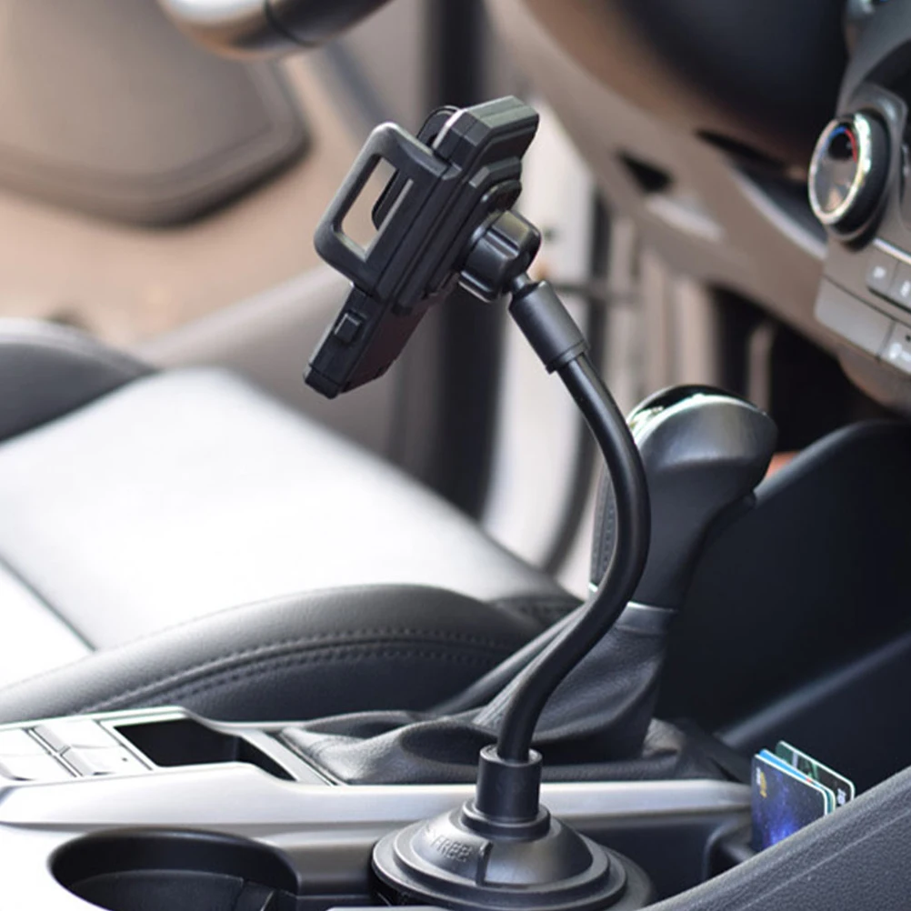 

Car Phone Holder Cup Holder Stable Flexible Hose Adjustable Stand Mount Bracket for Phone Charging Calling Car Use