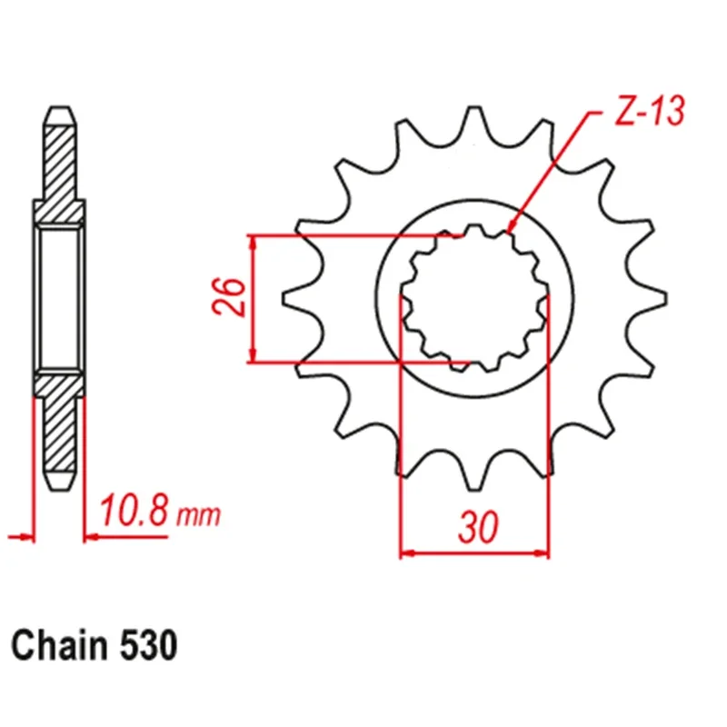 LOPOR 530 CNC 17T 45T Front Rear Motorcycle Sprocket for Yamaha YZF R1 5VY SP YZF-R1 YZFR1 2004-2008