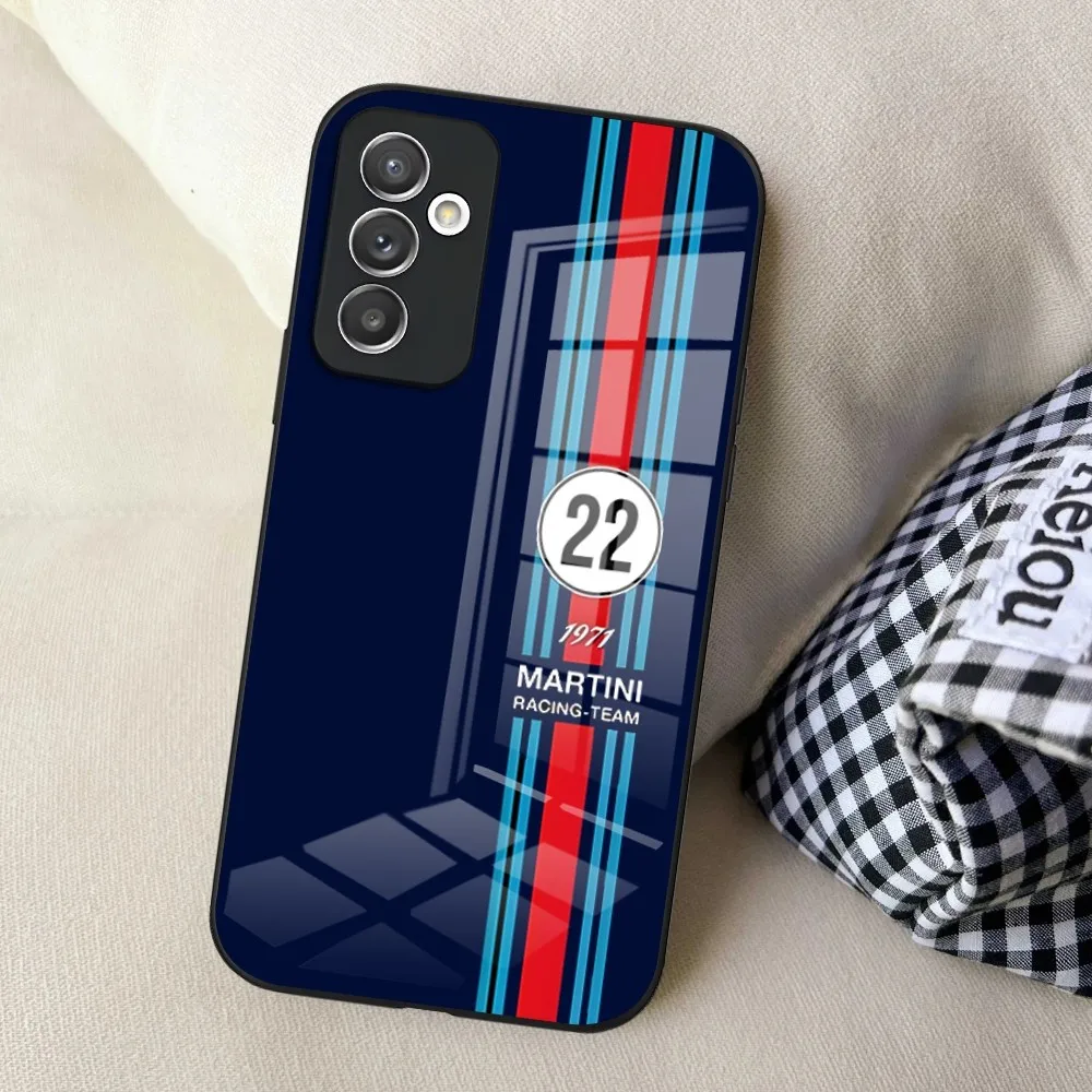 Racing Martini Phone Case for Samsung S24 Ultra S23 S22 S20 Fe S21 Plus Galaxy A54 A34 A24 A53 Note 20 Glass Cover