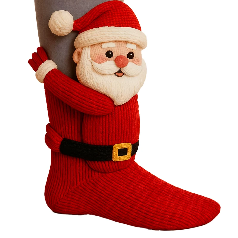 Kerstsok Kerstman Sokken Gebreide Dierensokken 3D Rendier Kerstboom Kawaii Leuke Kerst Thema Feestcadeau Outfits