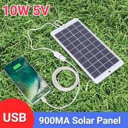 Caricabatteria solare portatile 10W 5V uscita USB caricabatteria 900MA pannello solare leggero antigraffio per banca di alimentazione del telefono