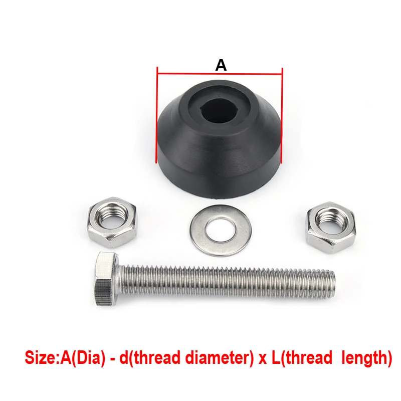 Stainless Steel+Nylon Adjustable Lathe Leg Dia 40/50/60/80mm Thread Type Adjustable Levelling Feet Swivel Base Articulating Legs