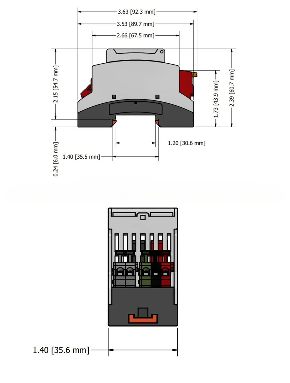 Para sensor de tensão VERIVOLT IsoBlock V-1c indutância mútua