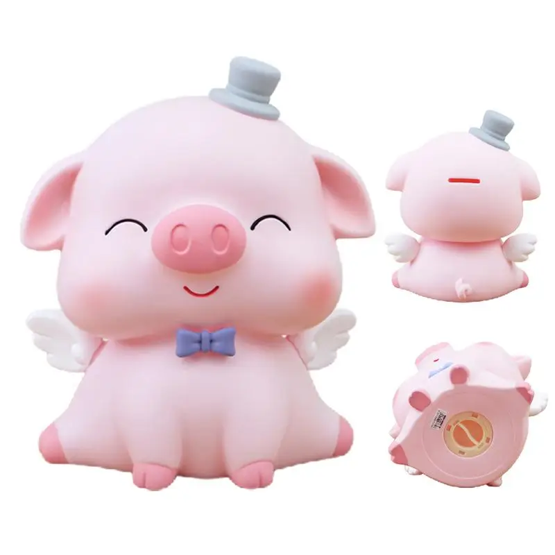 

Pig Money Bank Angel Pig Shape Decorative Savings Box Cute Cartoon Pig Figures Money Bank Money Bank Saving Pot Creative Cash