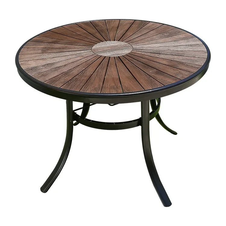 Juego de mesa moderna para jardín y balcón, juego de mesa de comedor para patio trasero, 4-6 sillas, muebles de exterior, mesa de patio