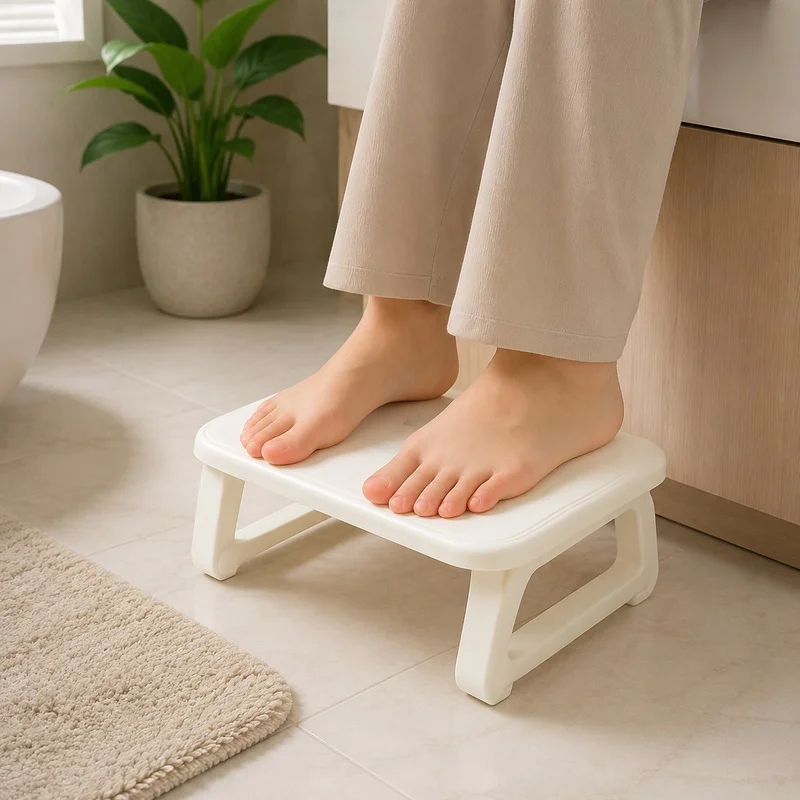 Adjustable Under-Desk Footrest Featuring Massage Rollers for Enhanced Home and Office Ergonomics