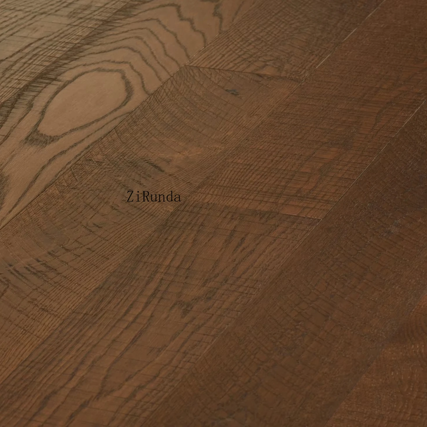 نسخة مخصصة من أرضية هندسية من خشب البلوط الأبيض أرضية خشبية صلبة متعددة الطبقات تصميم حديث مصقول #3