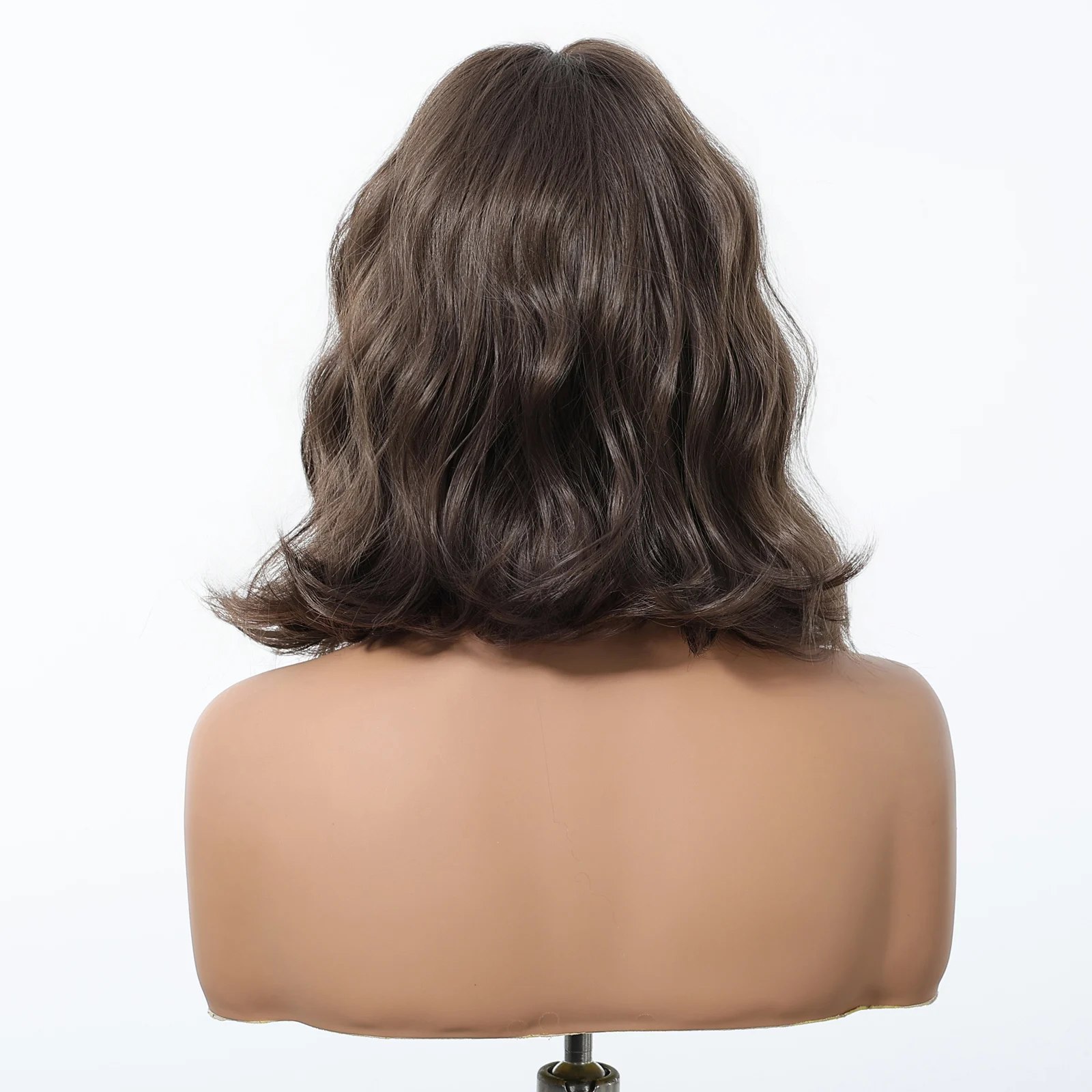 هنري مارجو بني داكن بوب شعر مستعار اصطناعي مع الانفجارات قصيرة الجسم متموجة شعر مستعار للنساء يوميا لوليتا براون الباروكات مقاومة للحرارة #3