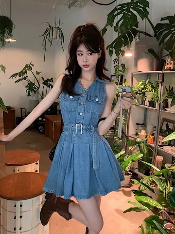 6 best sales डेनिम मिनी ड्रेस - №3